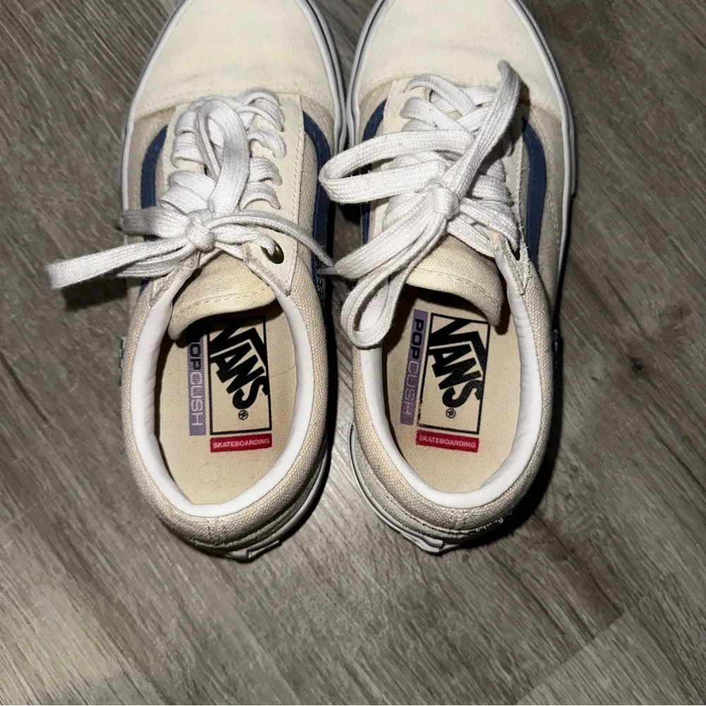 Men’s/Women’s Vans Skate Old Skool cream and blue